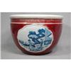 Chinese Iron Red  with  blue and white Jar #2163874