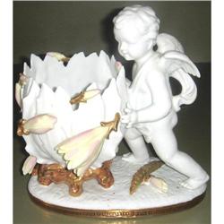 Outstanding! Cupid Objet d'art Porcelain Vase #2164011