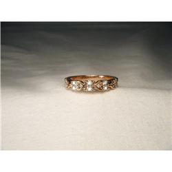 14K Pink Rose Gold Heart Diamond Ring Band #2164194