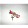 14K YG Gold Tsavorite Diamond Dragonfly Brooch #2164205
