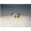 14K YG Onyx Diamond MOP Mosaic Inlaid Band Ring#2164217