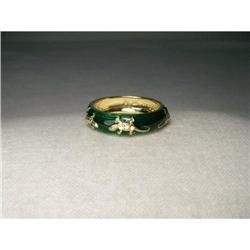 Hidalgo Enamel 18K YG Salamander Diamond Band #2164230