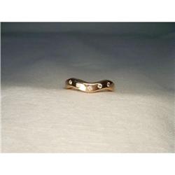 14K Pink Rose Gold Diamond Swirl Wedding Band #2164239