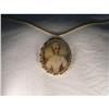 Image 1 : Antique 14K YG Seed Pearl Enamel Brooch Pendant#2164265