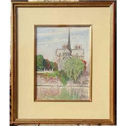 Watercolor of Notre Dame, Paris Daniel Rogier #2164422