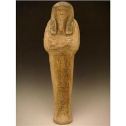 AN EGYPTIAN POLYCHROME WOOD USHABTI, New #2164434