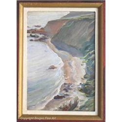 Seashore landscape - 1933 French oil #2164481