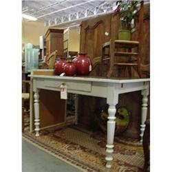 Country table 1 drawer base painted C.1900 #2164490