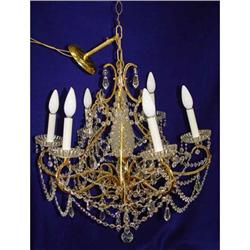 German Gilt Bronze Bohemian Crystal Chandelier #2164521