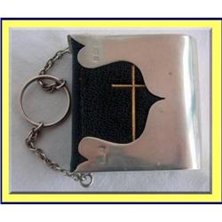 MINIATURE BIBLE HYMN PSALM SILVER CHATELAINE #2164629