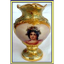 ROYAL VIENNA ARTST SGND MINIATURE PORTRAIT VASE#2164641