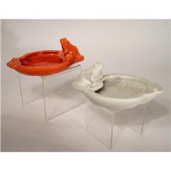 Pair of Weller frog ?pin? trays #2186056