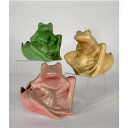 Collection of Niloak frog planters / ashtrays. #2186057