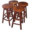 Set of 4 Hickory Stools -mission, arts & crafts#2186082