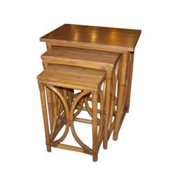 Vintage Bamboo/Rattan Nesting Tables, Frankl #2186151