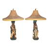 Pair of PlastArt Tropical Lamps #2186183