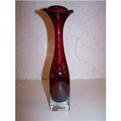 Vintage Finnish Glass Vase-eames era #2186281