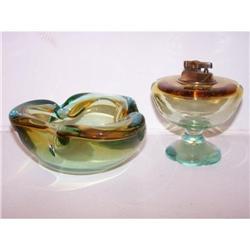 Murano Glass Smoking Set, lighter + ashtray #2186376