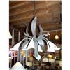 Image 1 : Vintage Calla Lilly Metal Chandelier #2186417