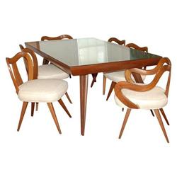 Vladimir Kagan Dining Table & 6 Chairs-Eames #2186560