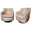 Image 1 : Pair of Milo Baughman Swivel Lounge Chairs  #2186631