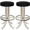 Image 1 : Pair of Lucite & Chrome Stools #2186653