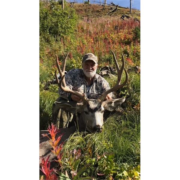 7-Day Mule Deer / Wolf Combo hunt in British Columbia for 1 Hunter Ram Creek Outfitters