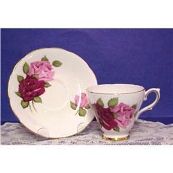 English China Cup & Saucer SHABBY CHIC ROSES #2125623