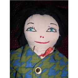 16" Homemade Cloth Doll W/ Bow Tie Boy #2125702