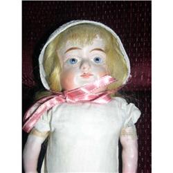 Older Papier Mache Doll bonde wig #2125720