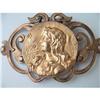 Image 1 : ANTIQUE ART NOUVEAU GILT BUCKLE #2125792