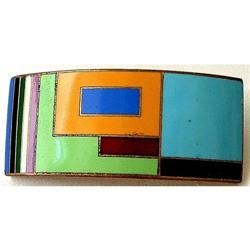 AUSTRAN ART DECO ENAMEL CLOISONNE SCRAF BUCKLE #2125827
