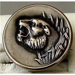 ANTIQUE STERLING SILVER LEPORD WATCH PIN #2125829