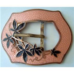 ART DECO CLOISONNE ENAMEL BUCKLE #2125845