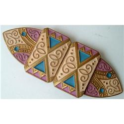 ANTIQUE ART DECO CLOISONNE ENAMEL BUCKLE #2125848
