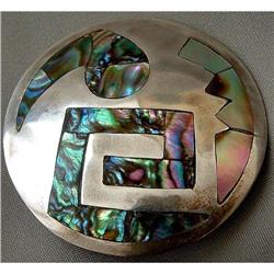 MEXICAN  STERLING SILVER PENDANT BROOCH  #2125856