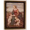 Image 1 : 1940s Framed Tapestry of Raphael's Madonna  #2125865