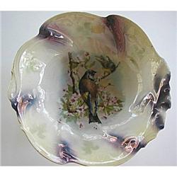 Bowl Lustre Birds Germany Bavarian Purple #2125918