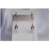 Image 1 : Pearl and Ruby Fancy Leverback Dangle Earrings #2125932