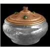 Dermay Glass Jeweled and Brass Dresser Jar #2125984