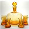 Image 1 : Morgantown Amber Depression Glass Decanter Set #2126147