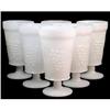 Image 1 : Milk Glass GRAPES Footed Tumbler Set (6) #2126148