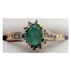 Image 1 : 14K  1.5 cts emerald and diamond ring (size 6 #2126190