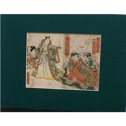 jAPANESE WOOD BLOCK PRINT TOYOKUNI C. 1860 #2126311