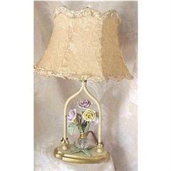 Shabby Chic vintage porcelain floral lamp #2126471