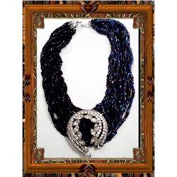 EXOTIC RAVEN GLASS RHINESTONE CHOKER #2126507