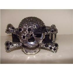 Black Pirate Swarovski Crystal Designer Belt #2126567