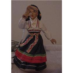 Doll Wood Norwegian Figure of Woman Norway #2126652