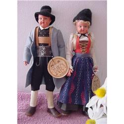 Doll Celluloid German Couple Dolls  10  #2126657