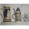 Image 1 : 2 old beer steins & one wine pitcher #2126720